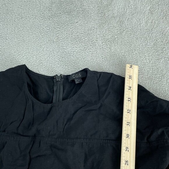 Cos Womens Black Short Sleeve Dress Size 4 3500 - Picture 6 of 9